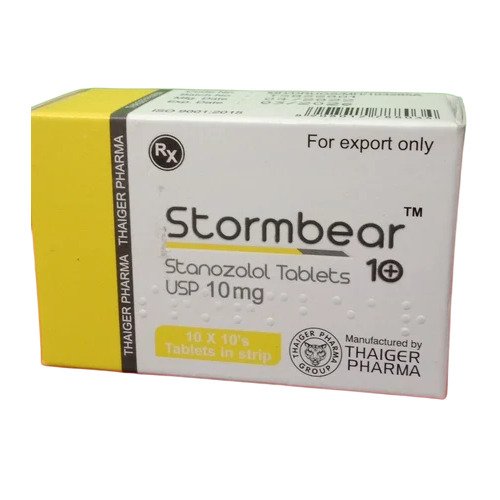 Thaiger Strombear 10mg Tablet (Stanozolol) Stormbear 10mg Tablet (Stanozolol), imported product listed under Thaiger, pack size 10 tablets.
